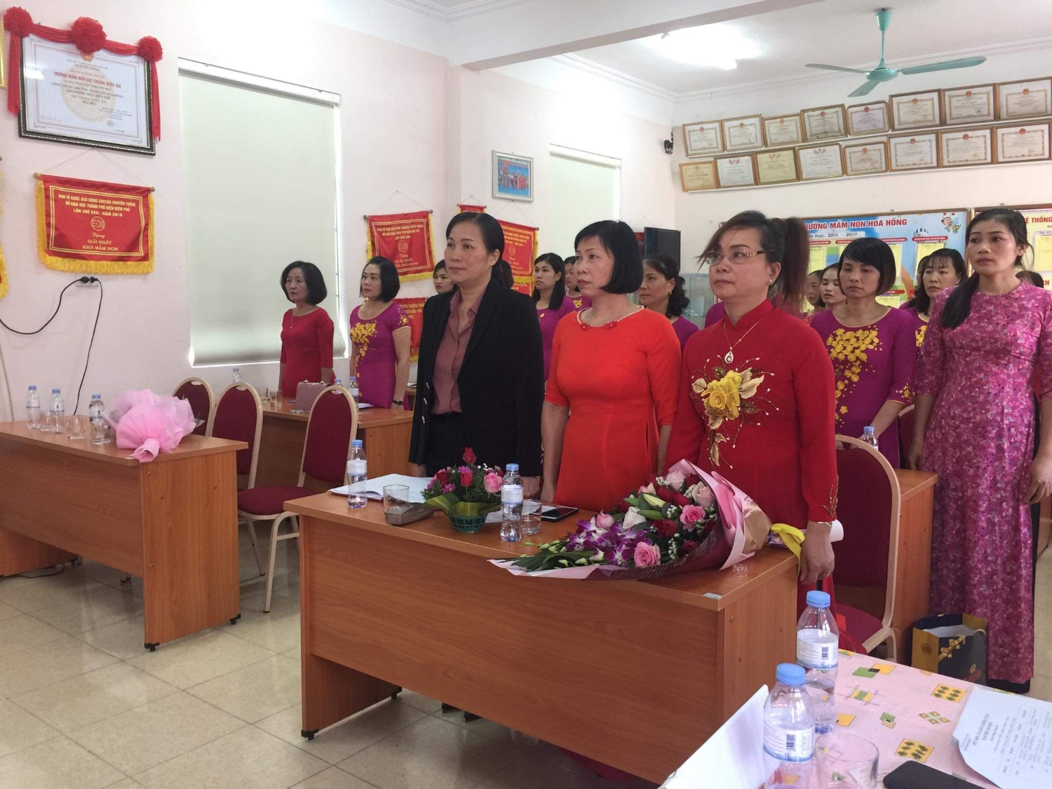 TRƯỜNG MẦM NON HOA HỒNG TỔ CHỨC ĐẠI HỘI CHI BỘ KHÓA IX, NHIỆM KỲ 2020-2023